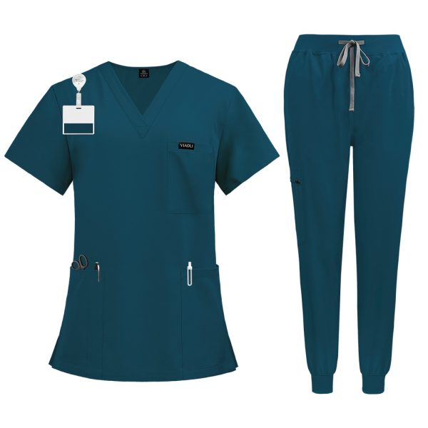 1688_image_share_0df5ffef42586c1cfedbd834944d3b34 Green V-Neck Scrub