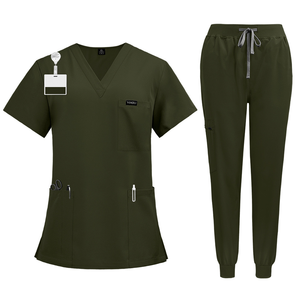 Army Green Form Scrub Set